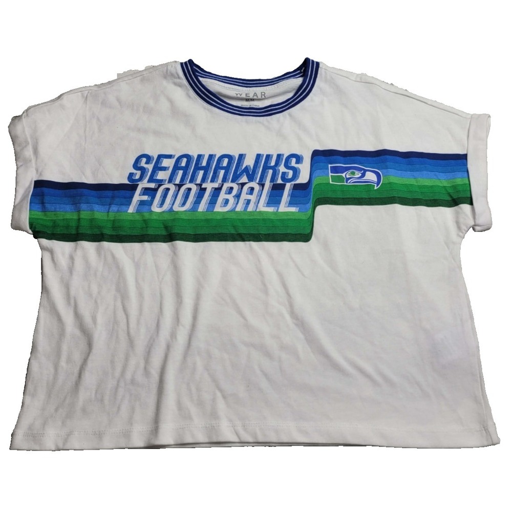 Women's WEAR by Erin Andrews Seattle Seahawks Cropped T-Shirt Med NFL Football